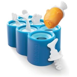 NWOT ZOKU Fish 6 Silicone Popsicle Molds Unique Sea Creature Kids Gifts Boy Girl
